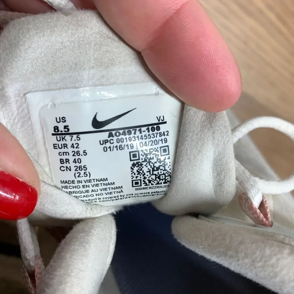 Nike Air Max React 270 Men Size 8.5 A04971-100 White‎ Ghost Aqua Running Shoes
